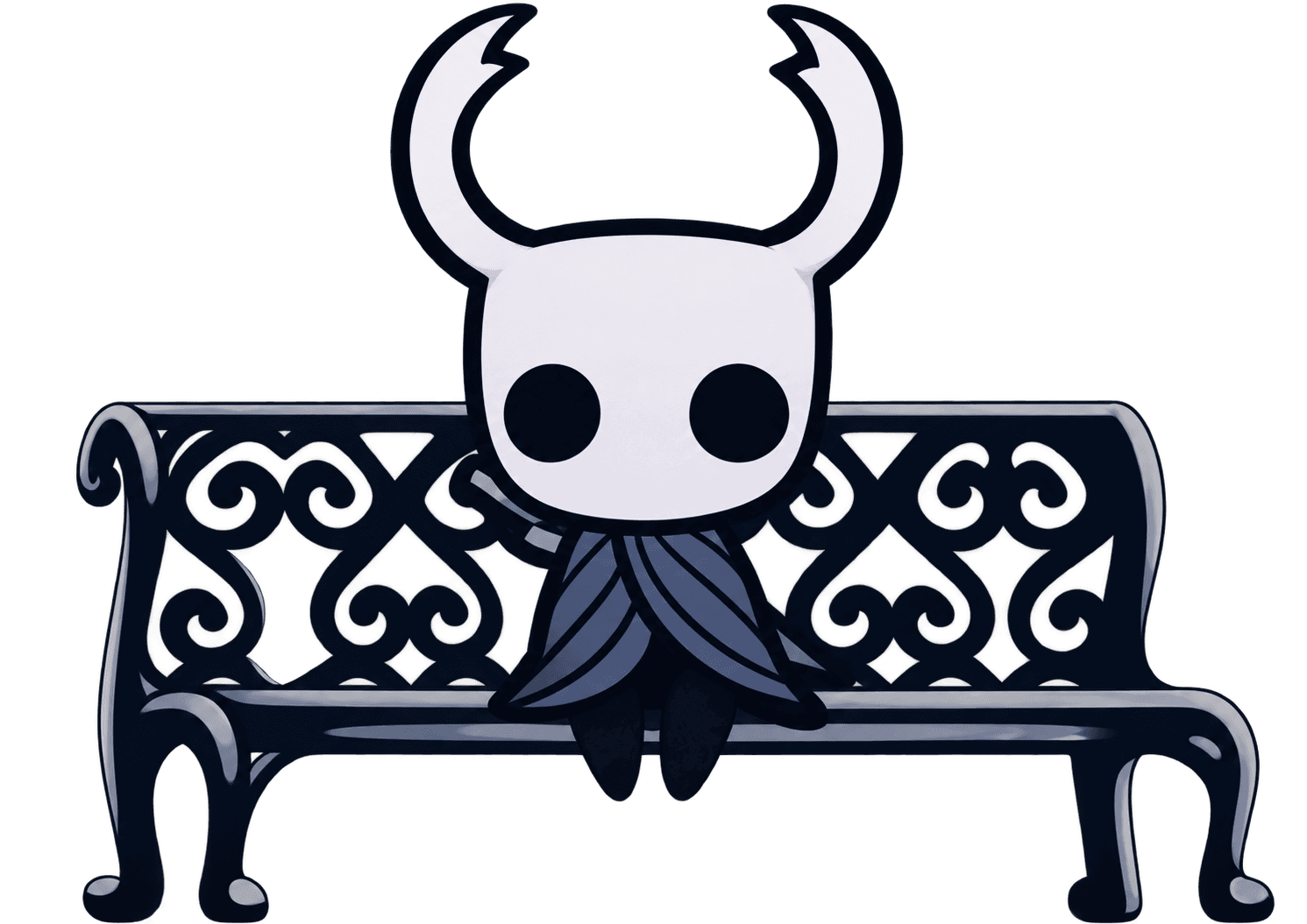 Knight sitting on bench