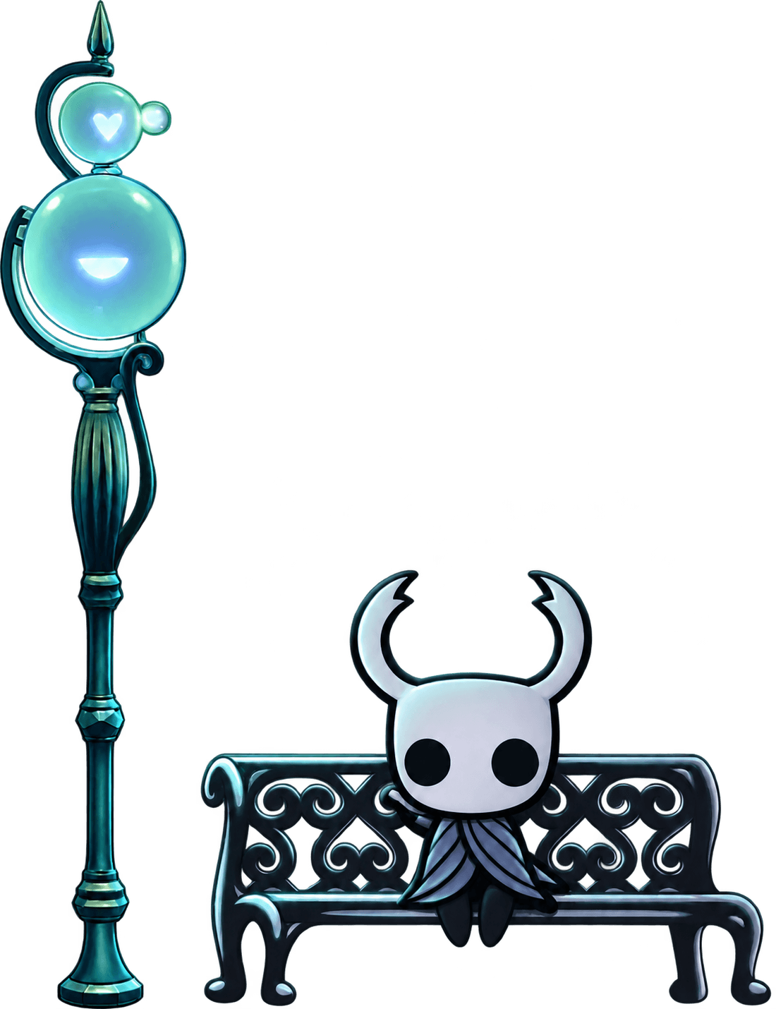 Knight sitting on bench